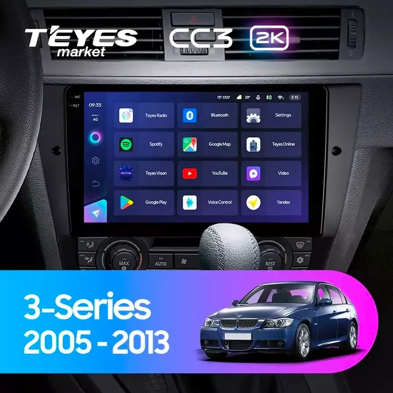 Магнитола CC3 2K 9.5" для BMW 3 серия E46 1998-2006