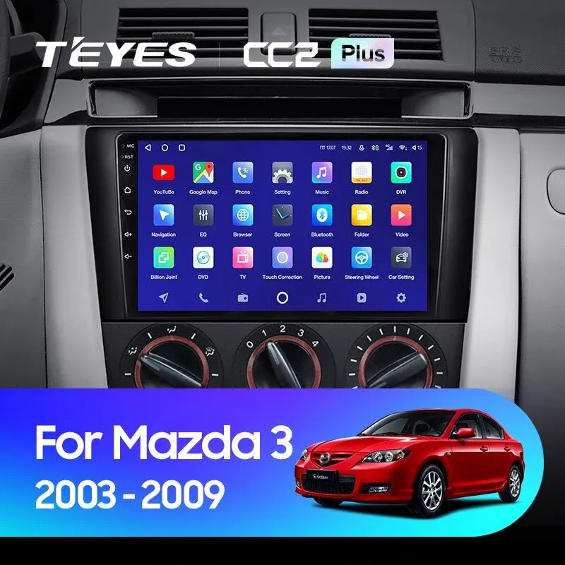 Комплект магнитолы TEYES CC2 Plus 9.0" для Mazda 3 BK 2003-2009