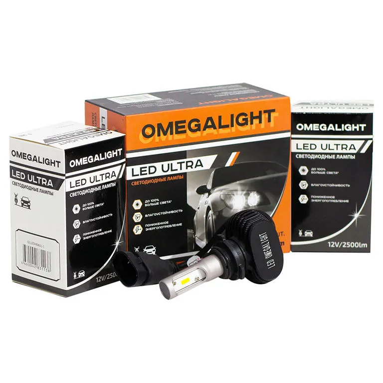 Лампа LED Omegalight Ultra H8/H9/H11 4500Lm (1шт) - фото