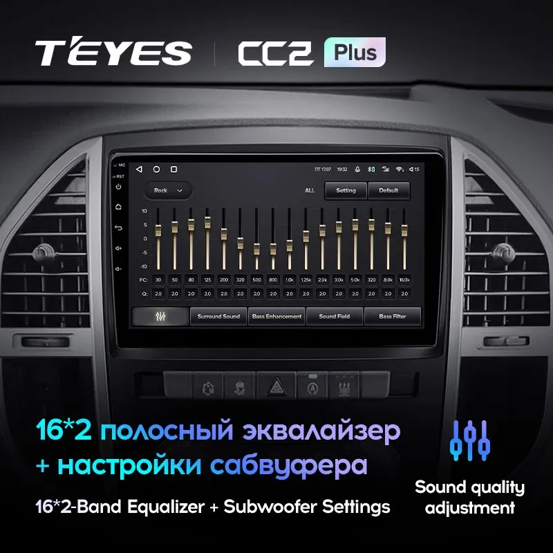 Комплект магнитолы TEYES CC2 Plus 10.2" для Mercedes-Benz Vito W447 2014-2023