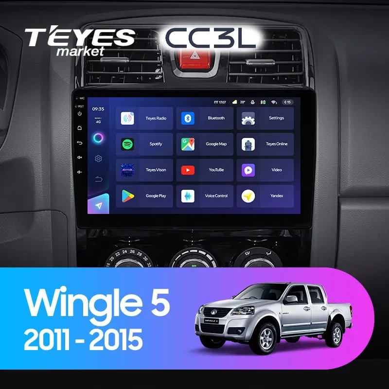 Комплект магнитолы TEYES CC3L 10.2" для Great Wall Wingle