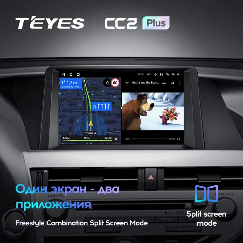 Комплект магнитолы TEYES CC2 Plus 9.0" для Lexus RX III 2008-2015