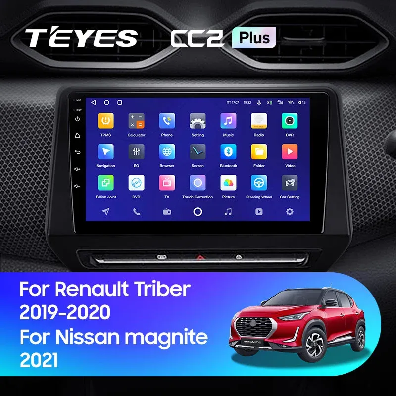 Комплект магнитолы TEYES CC2 Plus 9.0" для Renault Triber 2019-2020