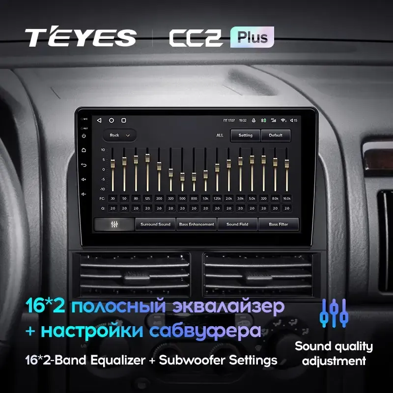 Комплект магнитолы TEYES CC2 Plus 9.0" для Jeep Grand Cherokee WJ 1998-2004