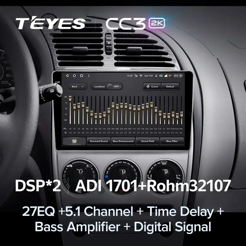 Комплект магнитолы TEYES CC3 2K 9.5" для Citroen C-Elysee 2008-2013