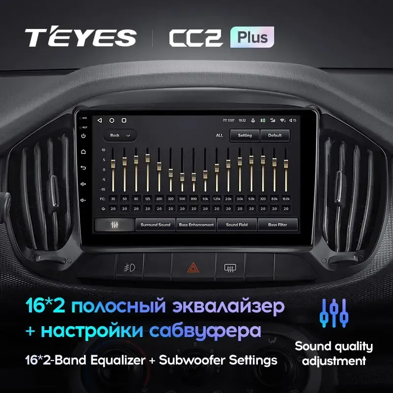 Комплект магнитолы TEYES CC2 Plus 9.0" для FIAT Uno 2014-2020