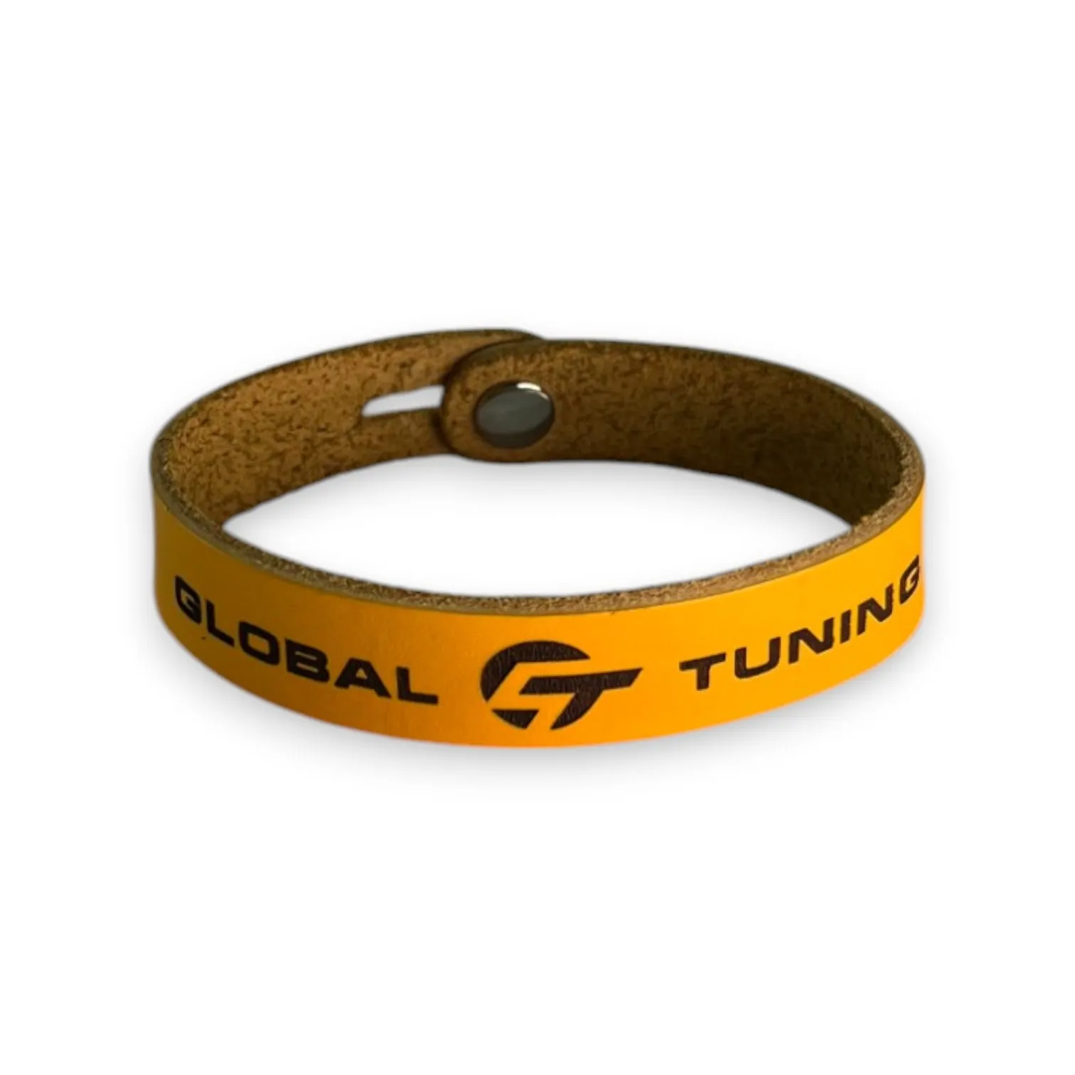 Браслет кожаный Global Tuning (желтый) - фото