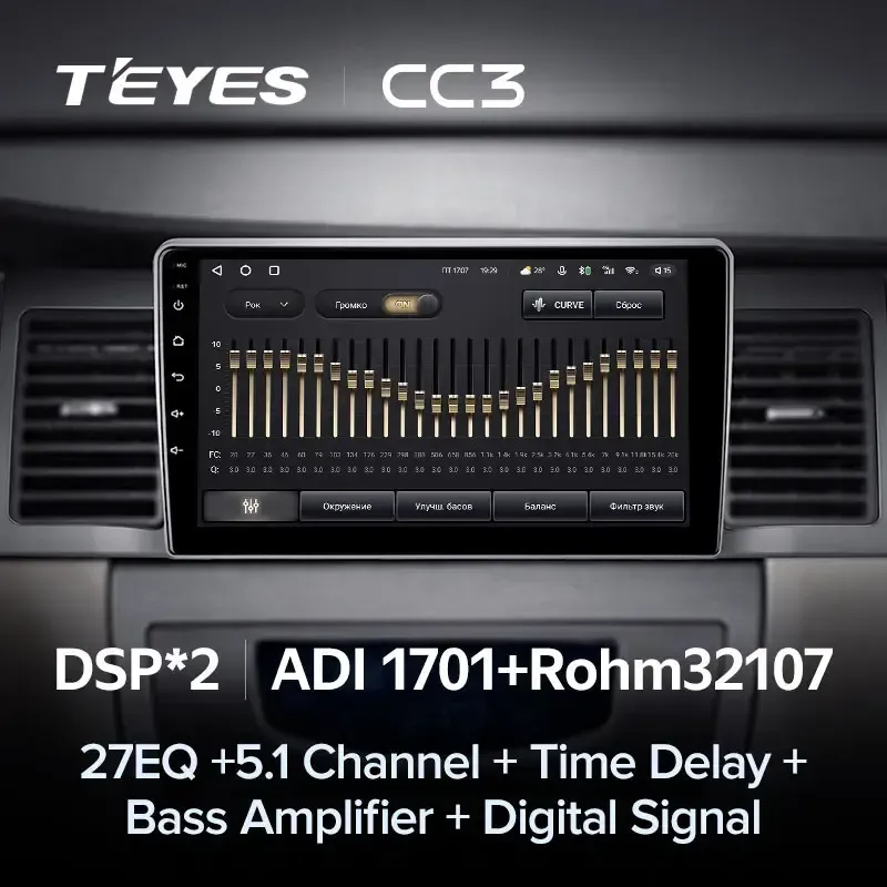 Комплект магнитолы TEYES CC3L 9.0" для Geely SC7