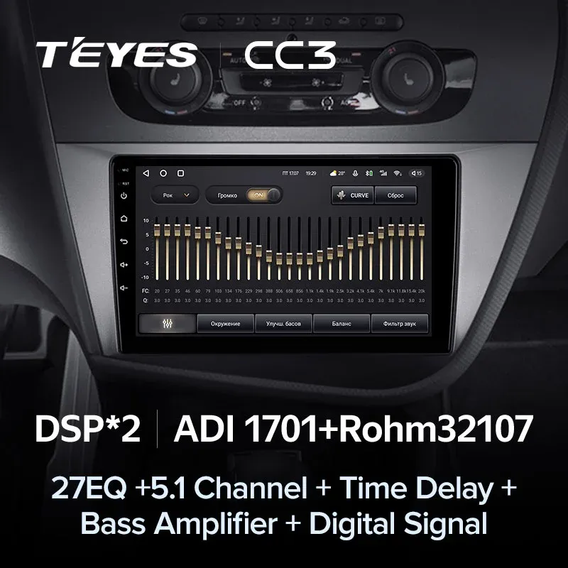 Комплект магнитолы TEYES CC3L 9.0" для SEAT Leon