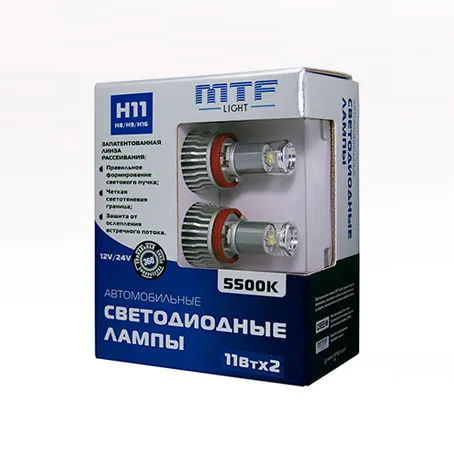Лампа светодиодная MTF H11 (H8/H9/H16 ) 5500K BL - фото Лампа светодиодная MTF H11 (H8/H9/H16 ) 5500K BL - фото