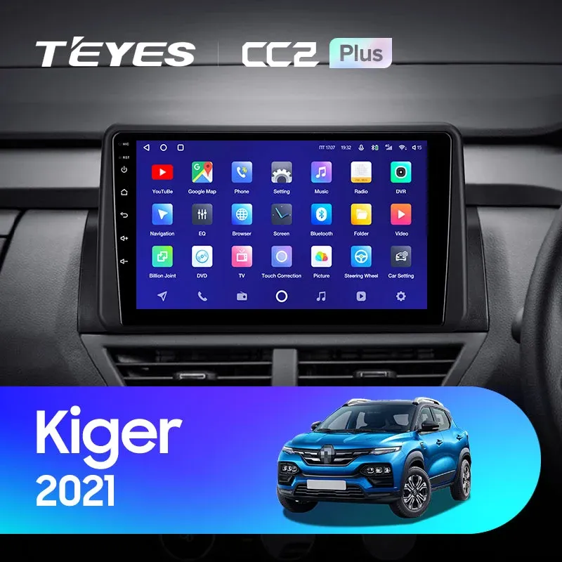 Комплект магнитолы TEYES CC2 Plus 9.0" для Renault Kigeer