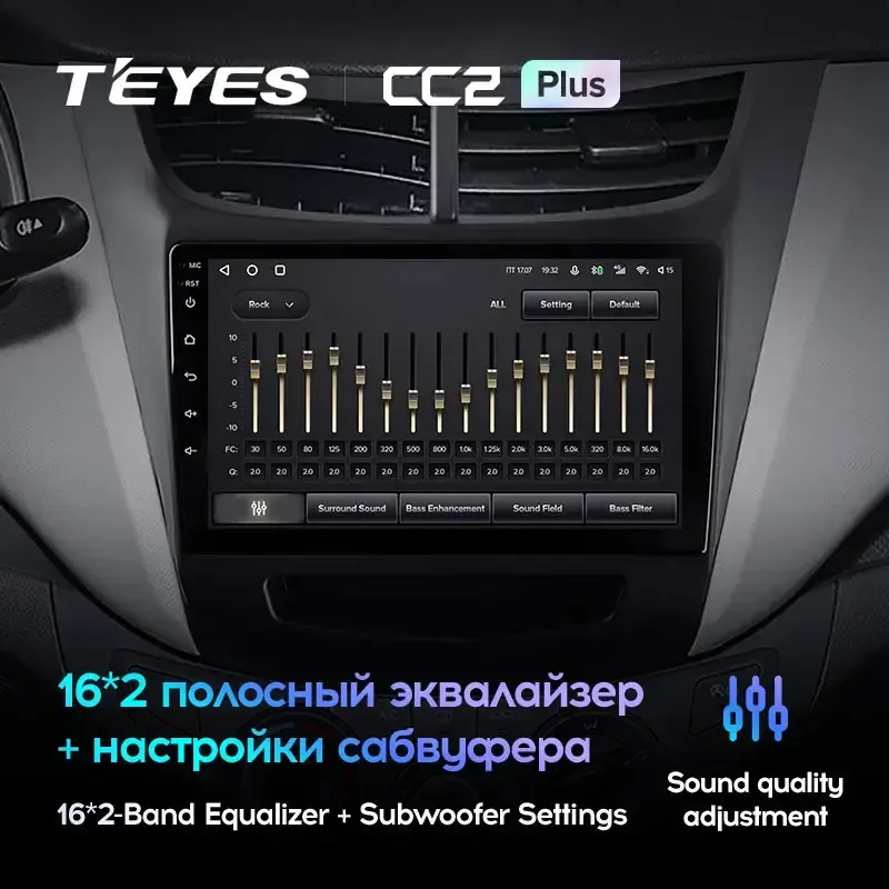 Комплект магнитолы TEYES CC2 Plus 9.0" для Chevrolet Sail 2015-2018