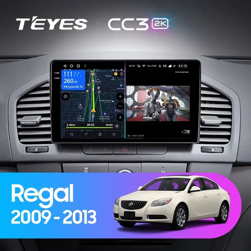 Комплект магнитолы TEYES CC3 2K 9.5" для Opel Insignia I 2008-2013