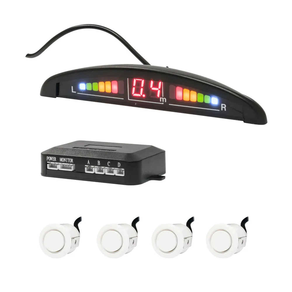 Парковочный радар SWAT PT-104W White, 4 датчика 18.5мм - фото