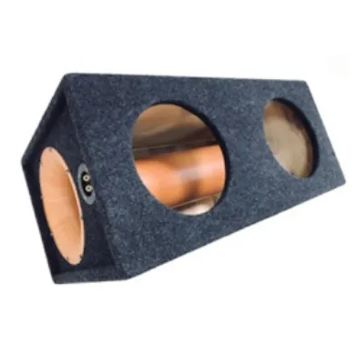 Ящик под сабвуфер 2х10" фанера 18мм, с трубой 160 - фото