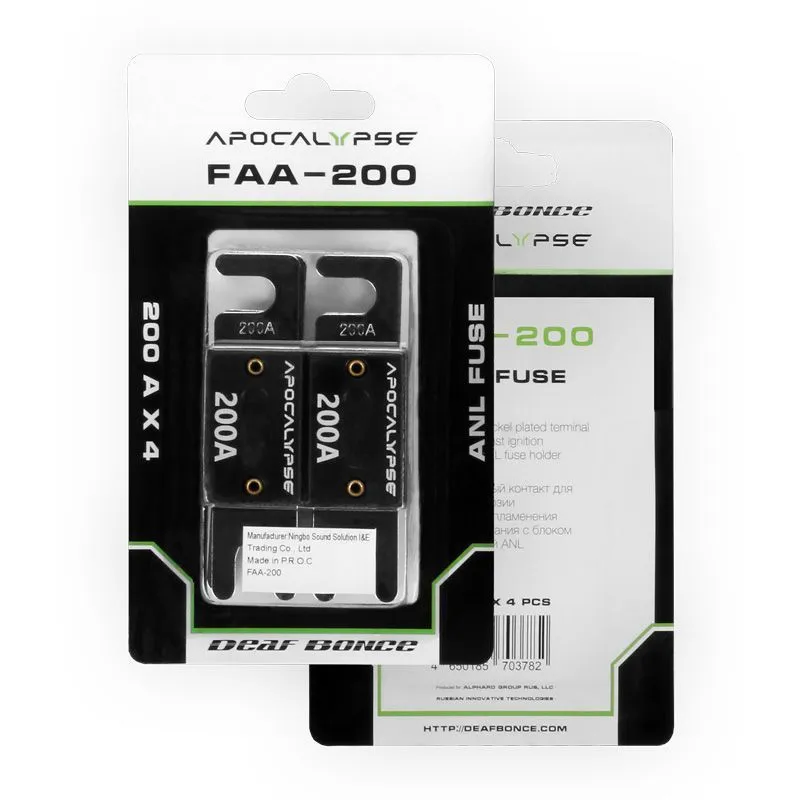 Предохранитель Deaf Bonce FAA 200, 200A (4шт упаковка) - фото Предохранитель Deaf Bonce FAA 200, 200A (4шт упаковка) - фото