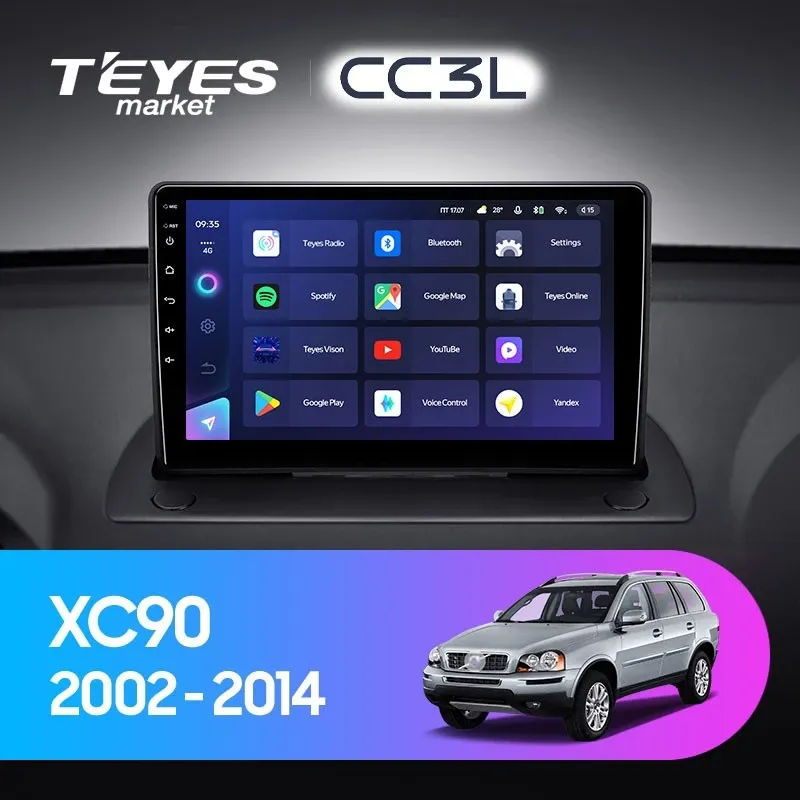 Комплект магнитолы TEYES CC3L 9.0" для Volvo XC90
