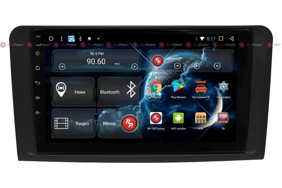 Автомагнитола RedPower 51168 R IPS DSP Mercedes-Benz ML-GL (2006-2012) черный матовый - фото