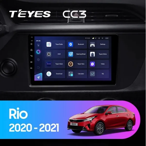 ШГУ Teyes CC3 2K 6/128 GB Kia Rio 4 IV FB 2020-2021 - фото