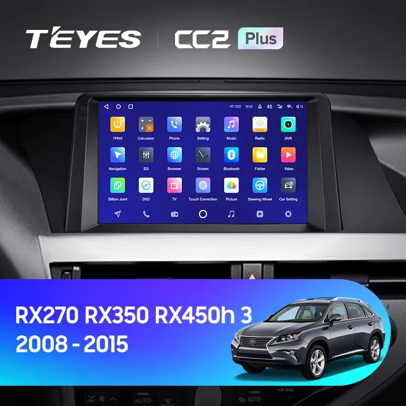 Комплект магнитолы TEYES CC2 Plus 9.0" для Lexus RX III 2008-2015