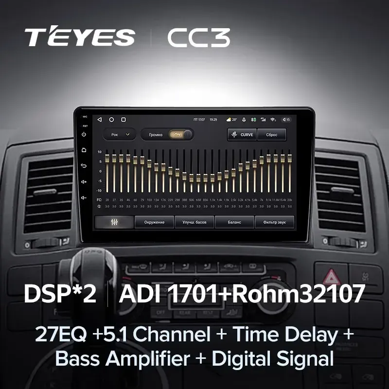 Комплект магнитолы TEYES CC3L 9.0" для Volkswagen Multivan