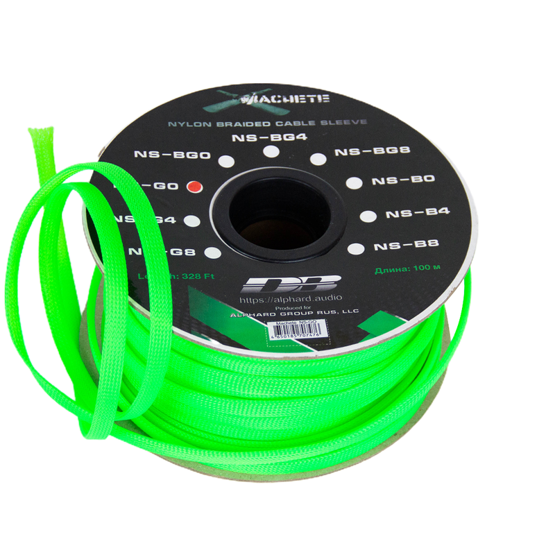 Защитная кабельная оплетка Deaf Bonce NS-G0v2 Green (1б-200м) - фото